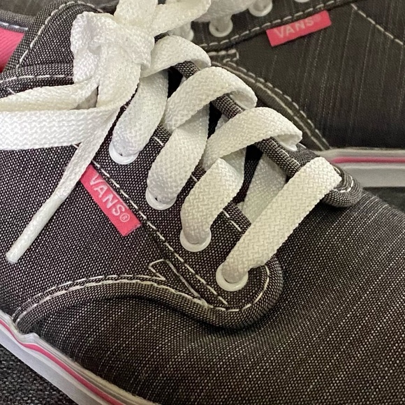 Vans Atwood Low Top Canvas Grey/Pink Skate Casual Womens Sneakers-Sz-5 - Picture 3 of 15